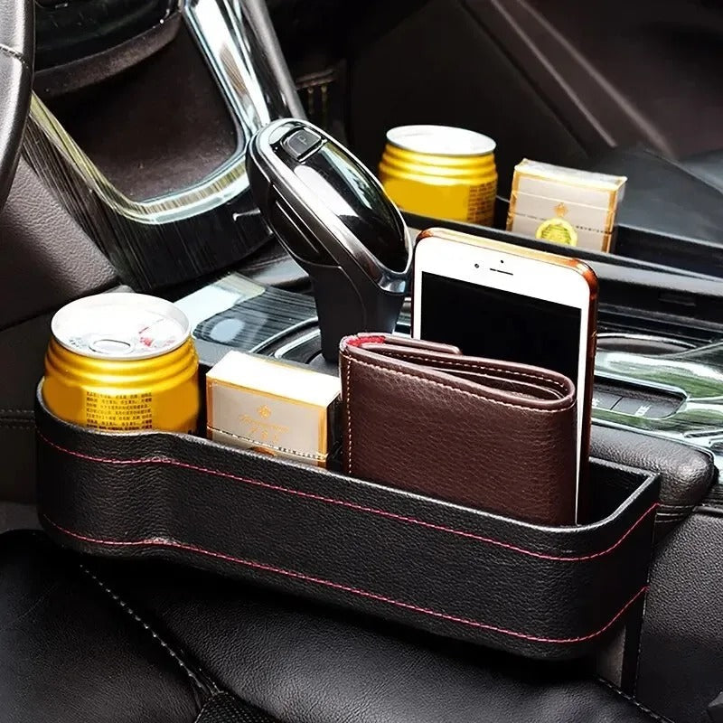 Leather Car Seat Gap Storage Box - Universal Seat Gap Slit Box (Set of 2)