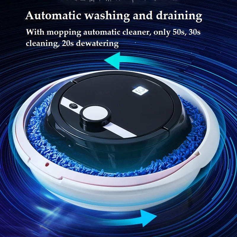 3-in-1 Smart Cordless Vacuum & Mopping Robot with Wet/Dry Cleaning & Auto Spray